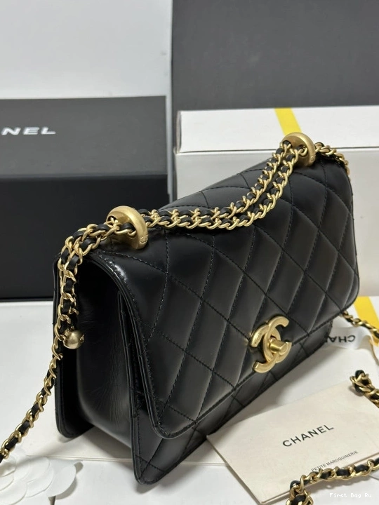 First Bag Ru FLAP CHANEL -14.5*22*8cm BAG 0807